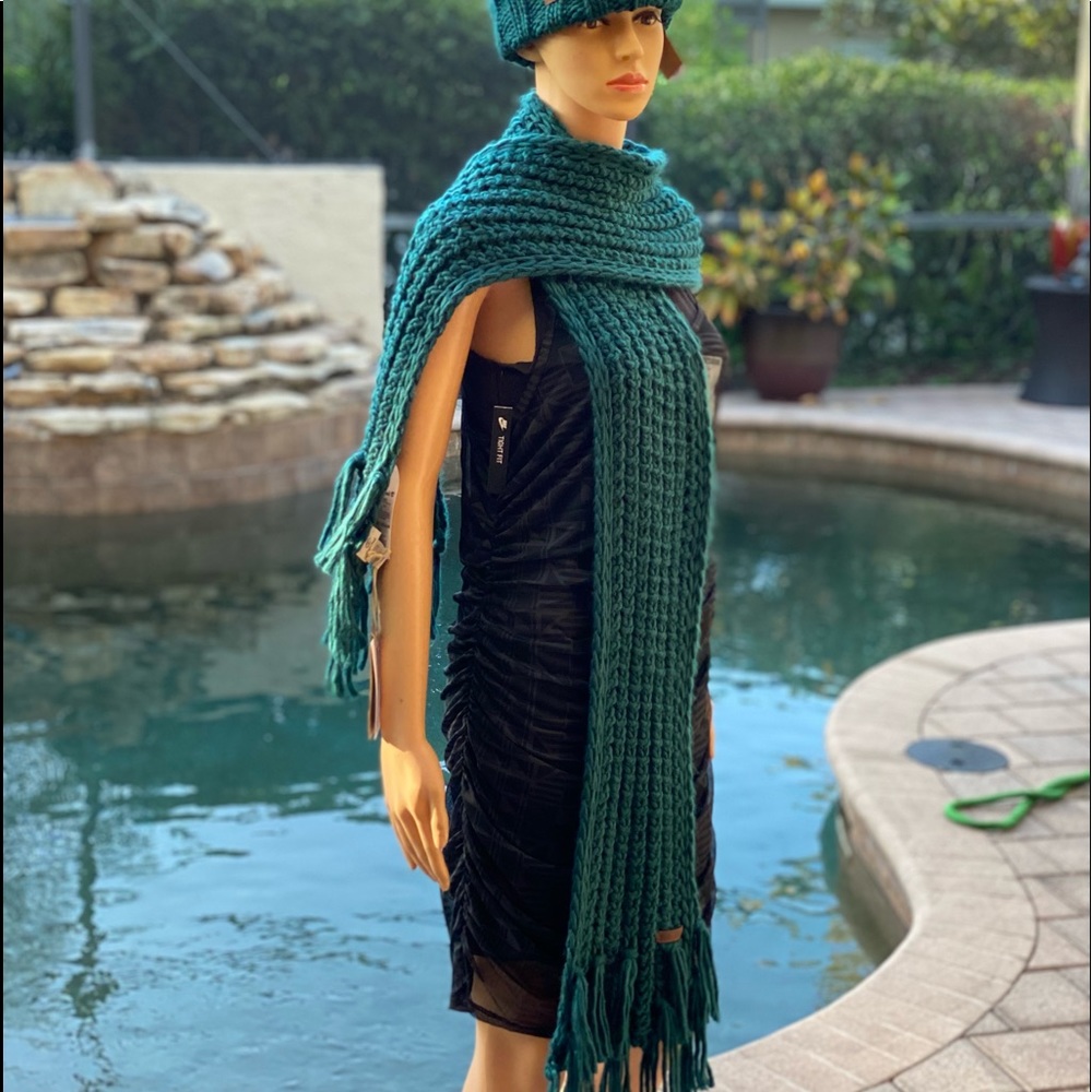 TIMBERLAND KNIT‎ SCARF ONE SIZE GREEN